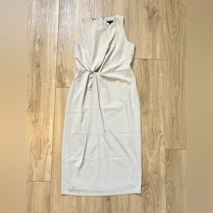 (NWT) Ann Taylor Crepe Twist Sheath Midi Dress, 4P